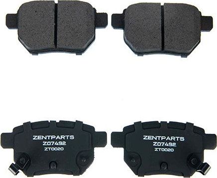 Тормозные колодки Zentparts. Артикул Z07492