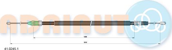 Трос ручника (тросик ручного тормоза) Adriauto задний правый для Renault Megane I 1998-1999. Артикул 41.0245.1