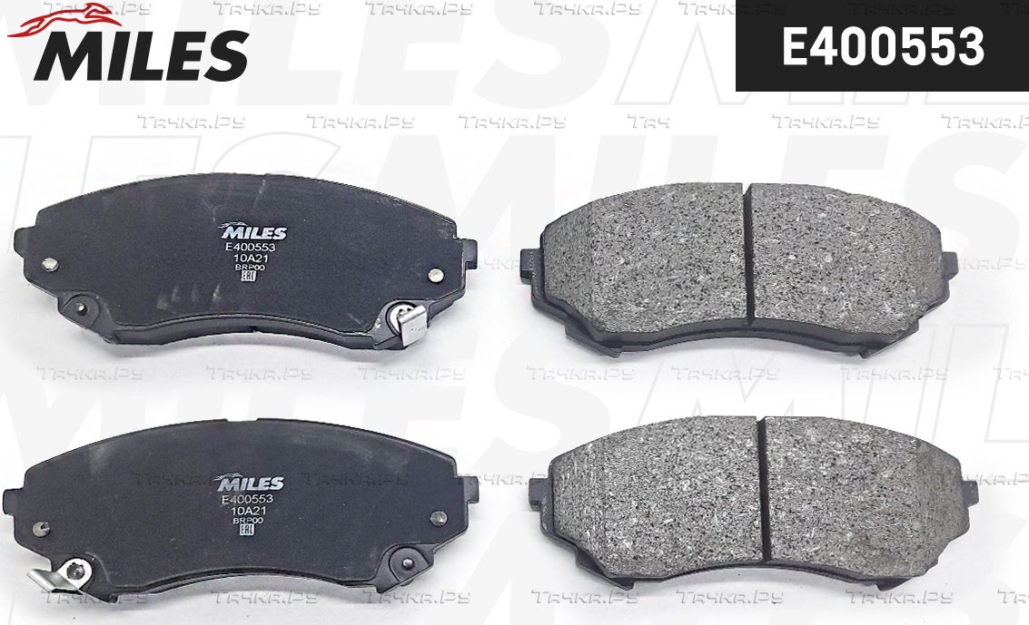 Тормозные колодки Miles (Low-Metallic) передние для Cadillac CTS II 2008-2014. Артикул E400553