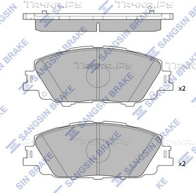 Тормозные колодки Sangsin Hi-Q. Артикул SP4340