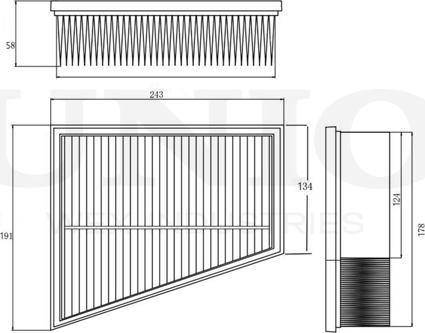 Фильтр воздушный (Unio). Артикул FLT-10111