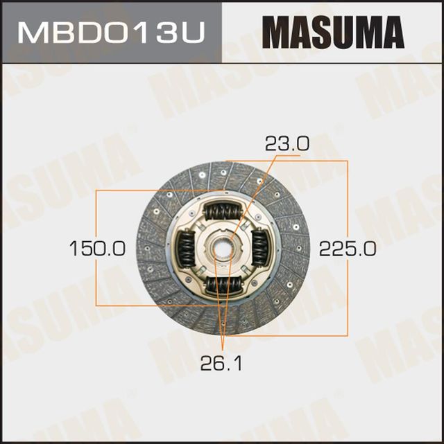 Диск сцепления Masuma для Mitsubishi Delica IV 1995-2000. Артикул MBD013U