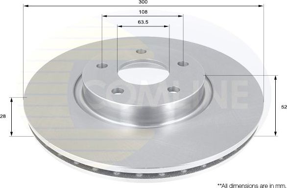 Тормозной диск Comline COATED. Артикул ADC1249V