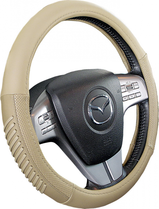 Оплётка на руль Hadar Rosen Madrid (размер M, искусственная кожа, цвет БЕЖЕВЫЙ). Артикул 30293