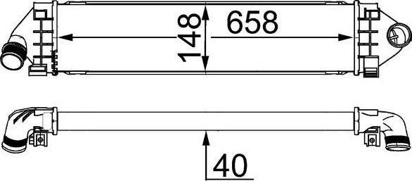 Интеркулер Mahle Behr. Артикул CI 394 000S
