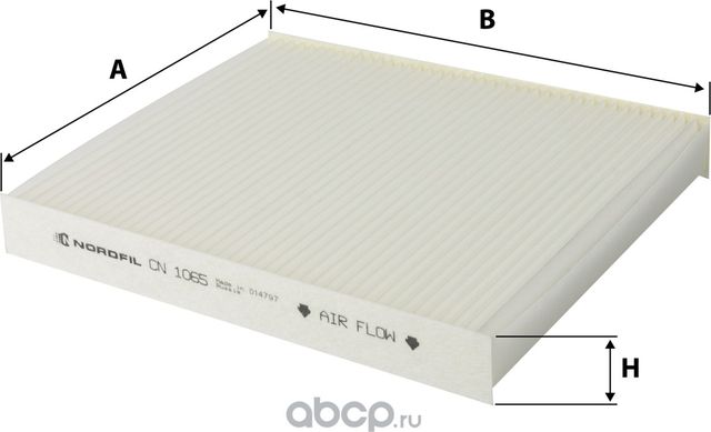 Фильтр салона HAVAL Dargo  Audi A2  Seat Cordoba III  Ibiza IV  V  Skoda Fabia II  III  Rapid  Rooms (Nordfil). Артикул cn1065