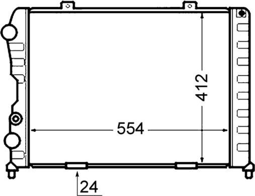 Радиатор охлаждения двигателя Mahle Behr для Alfa Romeo Spider II 1994-2005. Артикул CR 1408 000S