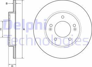 Тормозной диск Delphi. Артикул BG4949C