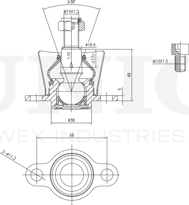Опора шаровая (Unio). Артикул SSP-20054