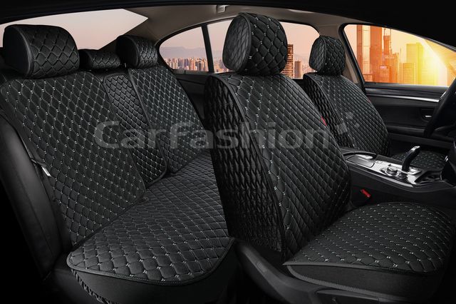 Накидки универсальные CarFashion Sultan Plus для авто, цвет Черный/Черный/Серый. Артикул 22723
