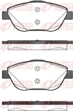 Тормозные колодки Remsa передние для Citroen C3 II 2009-2016. Артикул 1392.10