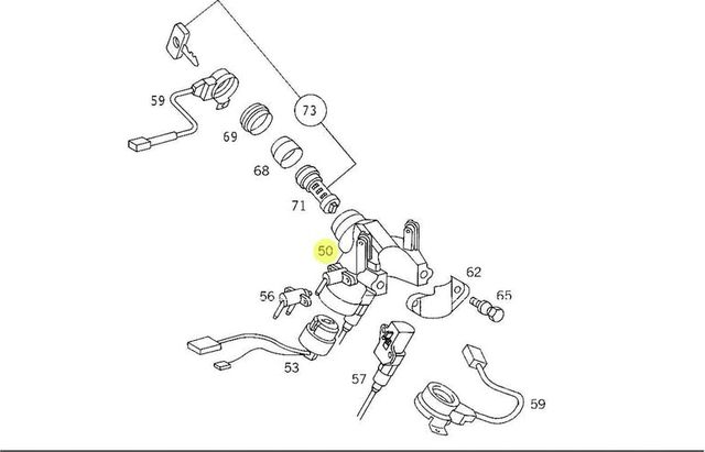 Замок рулевого управления Mercedes-Benz. Артикул A9014600104