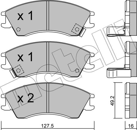 Тормозные колодки Metelli. Артикул 22-0160-0