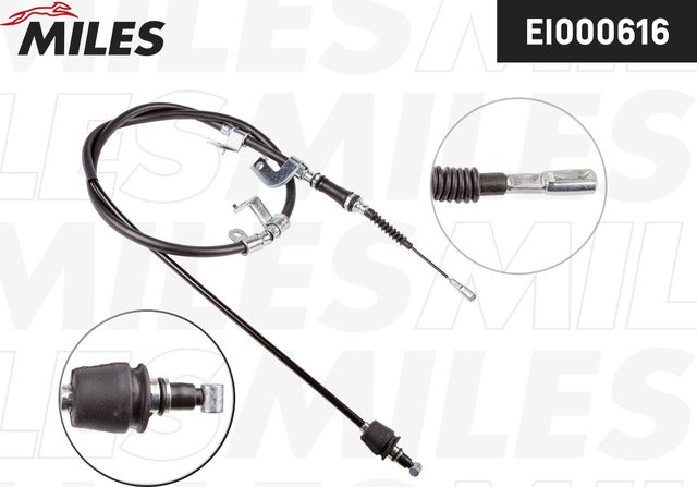 Трос ручника (тросик ручного тормоза) Miles задний левый для Hyundai Santa Fe II 2006-2013. Артикул EI000616