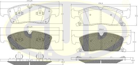 Тормозные колодки G.U.D.. Артикул GBP143010