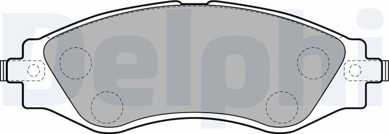 Тормозные колодки Delphi (Low-Metallic). Артикул LP1816