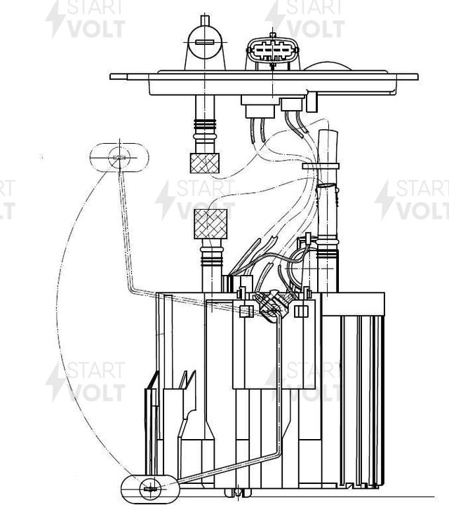 Бензонасос (топливный насос) StartVOLT для Opel Zafira B 2005-2019. Артикул SFM 0509