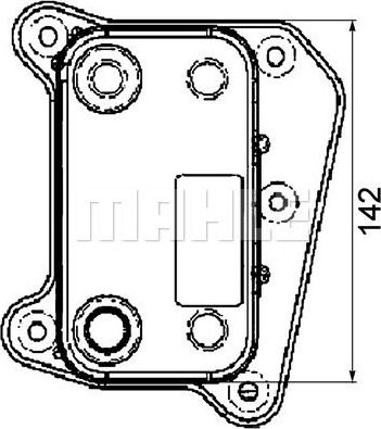 Радиатор масляный (маслоохладитель) для двигателя Mahle Premium для Mercedes-Benz C-Класс I (W202) 1997-2001. Артикул CLC 38 000P