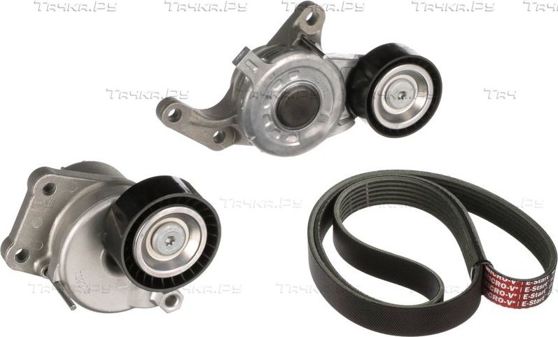 Приводной ремень поликлиновой с роликами (комплект) Gates Micro-V® Kit ESTART™ для Peugeot 5008 II 2016-2026. Артикул K016PK1073EST