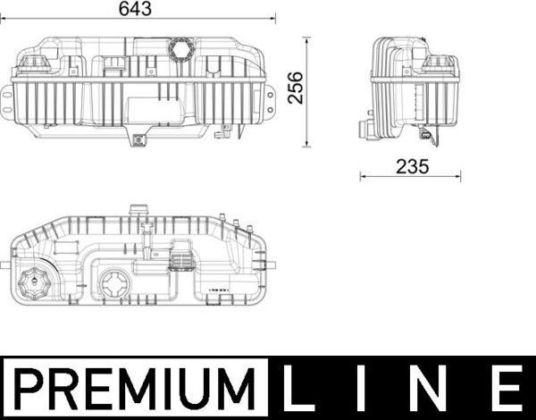 Расширительный бачок Mahle Premium для Mercedes-Benz Arocs 2013-2026. Артикул CRT 241 000P