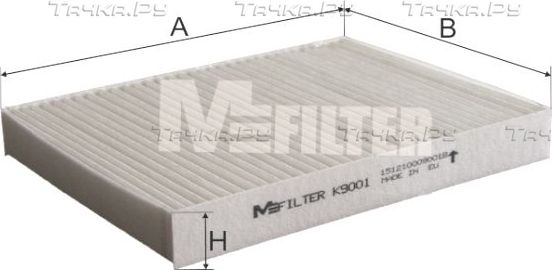 Салонный фильтр MFilter для УАЗ Patriot I 2004-2026. Артикул K 9001