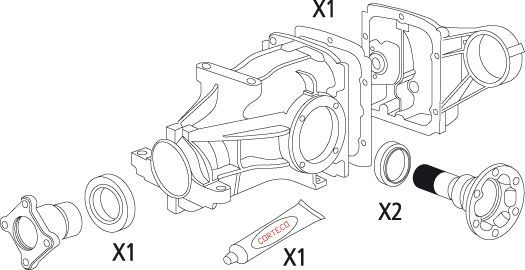 Комплект прокладок, дифференциал Corteco. Артикул 19536199