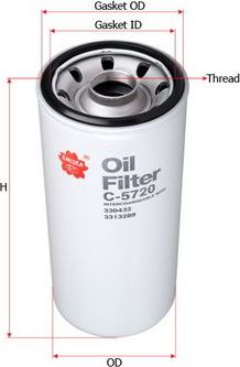 Масляный фильтр Sakura. Артикул C-5720
