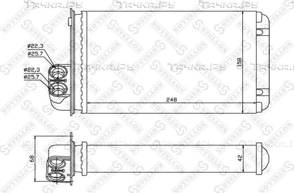 Радиатор отопителя (печки) Stellox. Артикул 10-35042-SX