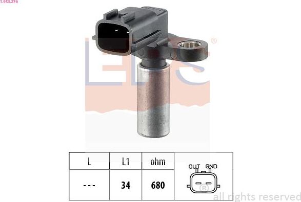 Датчик положения коленвала EPS Made in Italy - OE Equivalent. Артикул 1.953.276