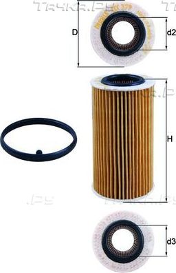 Масляный фильтр Mahle для Volkswagen Golf V 2004-2009. Артикул OX 379D