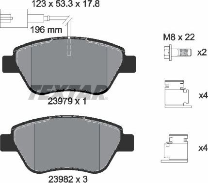Тормозные колодки Textar Q+. Артикул 2397903