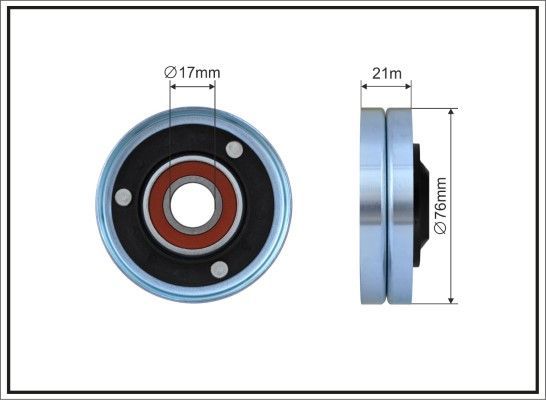 Натяжной ролик (натяжитель) приводного поликлинового ремня Caffaro. Артикул 500654