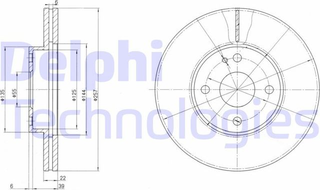 Тормозной диск Delphi передний для Mazda MX-3 I 1991-1998. Артикул BG2804