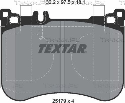 Тормозные колодки Textar. Артикул 2517901