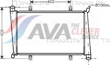 Радиатор охлаждения двигателя AVA для Volvo V40 I 2000-2004. Артикул VO2130