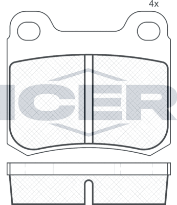 Тормозные колодки Icer. Артикул 180517