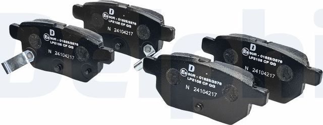 Тормозные колодки Delphi (Low-Metallic) задние для Great Wall Hover M2 2010-2014. Артикул LP2105