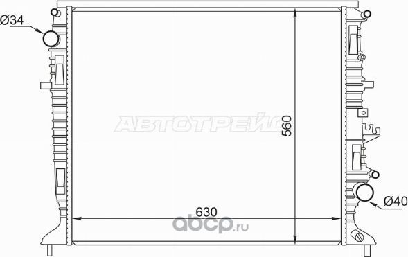 Радиатор GEELY ATLAS 1,8T 16- (SAT). Артикул ST100080