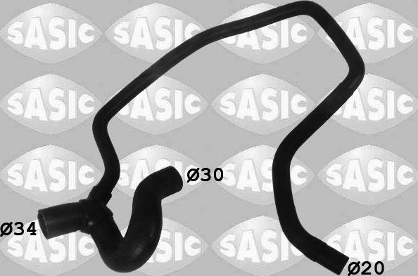 Патрубок радиатора (системы охлаждения) Sasic нижний для Opel Tigra B 2004-2010. Артикул 3406215