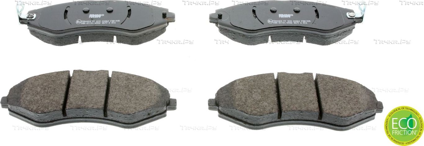 Тормозные колодки Ferodo Premier Eco Friction. Артикул FDB1905