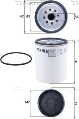 Топливный фильтр Mahle для Volvo  FL II 2006-2026. Артикул KC 384D