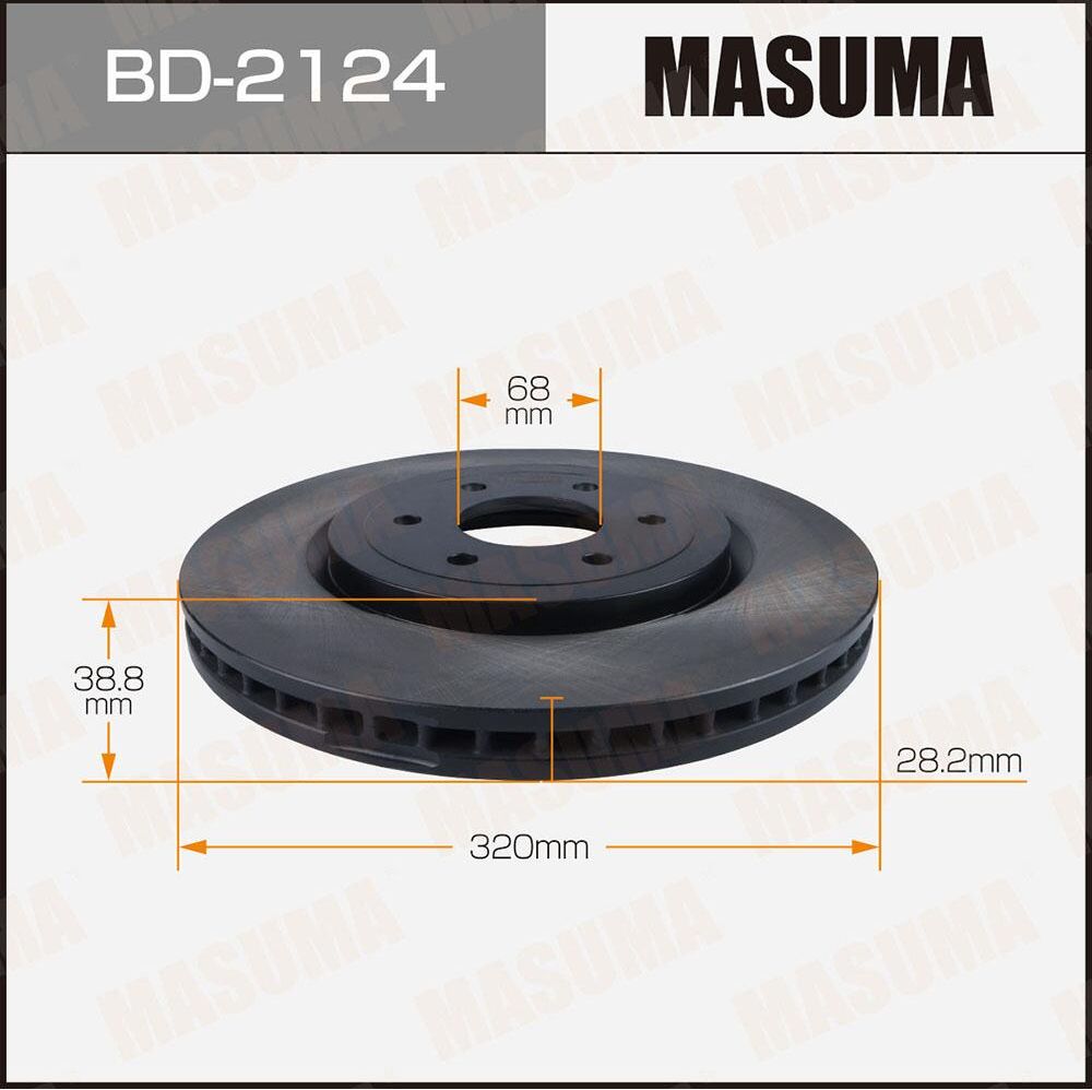 Диск тормозной MASUMA, front NISSAN PATHFINDER R51M, D40M 05-14 Masuma. Артикул BD2124