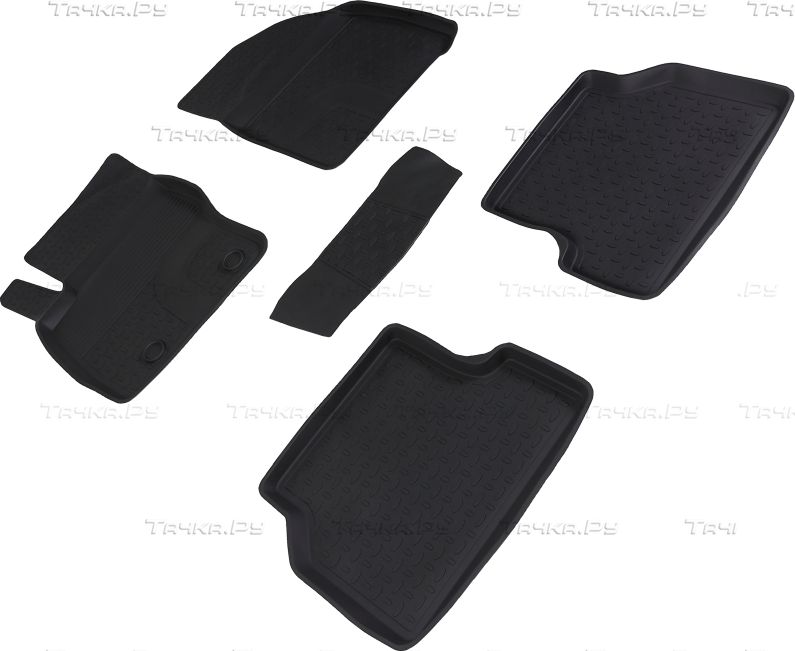 Коврики резиновые Seintex с высоким бортиком для салона Ford Focus II 2005-2011. Артикул 01222