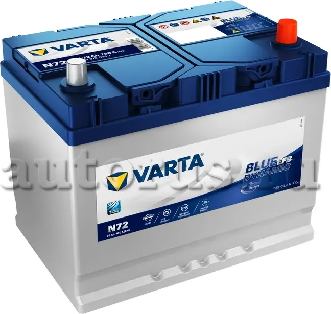 Varta Blue Dynamic EFB 12V 72Ah 760A (261*175*219) ОП Varta. Артикул 572501076