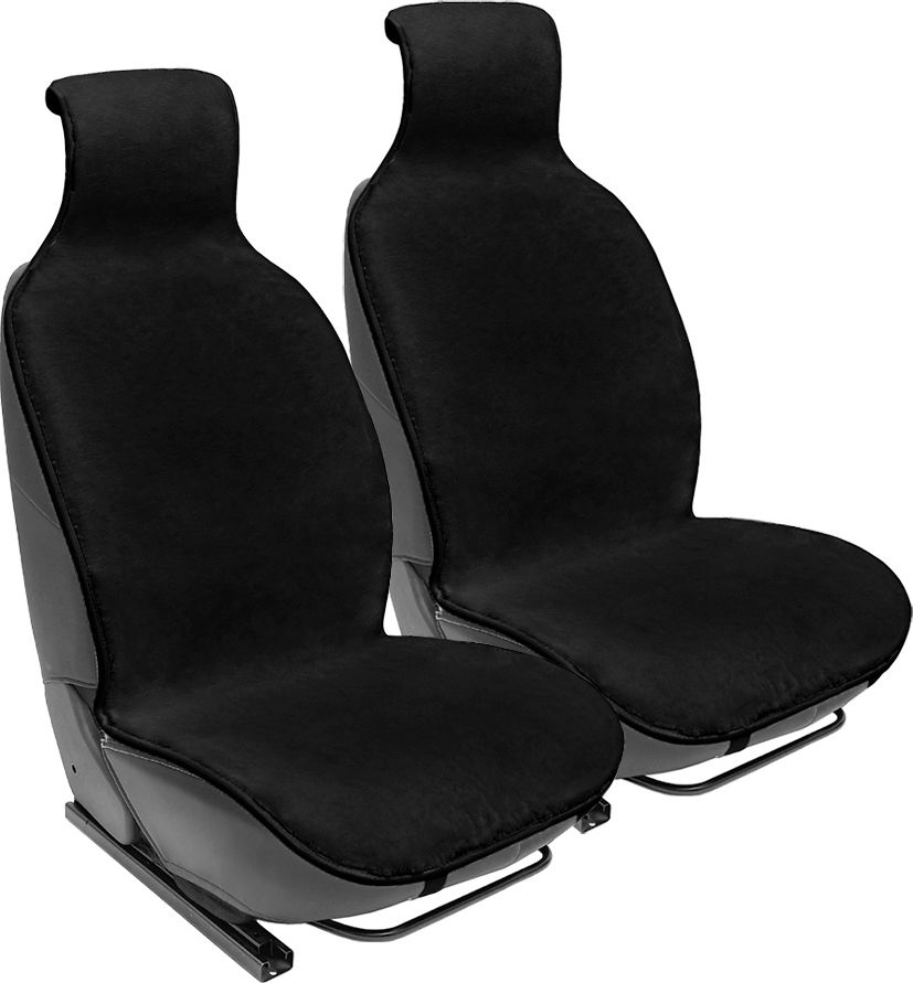 Накидки универсальные Rezkon Мутон с кантом на сидения, цвет Черный. Артикул 8102005100