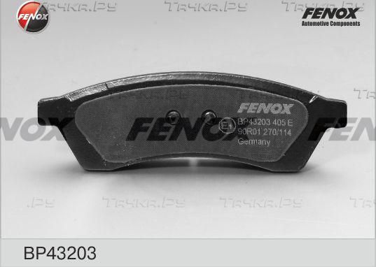 Тормозные колодки Fenox задние для Chevrolet Evanda 2005-2006. Артикул BP43203