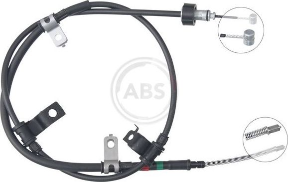 Трос ручника (тросик ручного тормоза) ABS. Артикул K17505