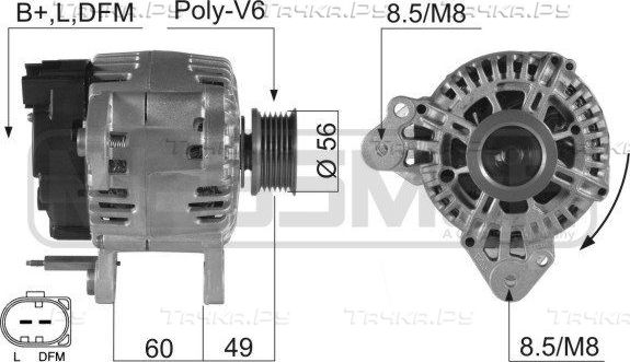 Генератор Era OEM для Volkswagen Golf VI 2007-2013. Артикул 210496