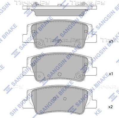 Тормозные колодки Sangsin Hi-Q. Артикул SP4335