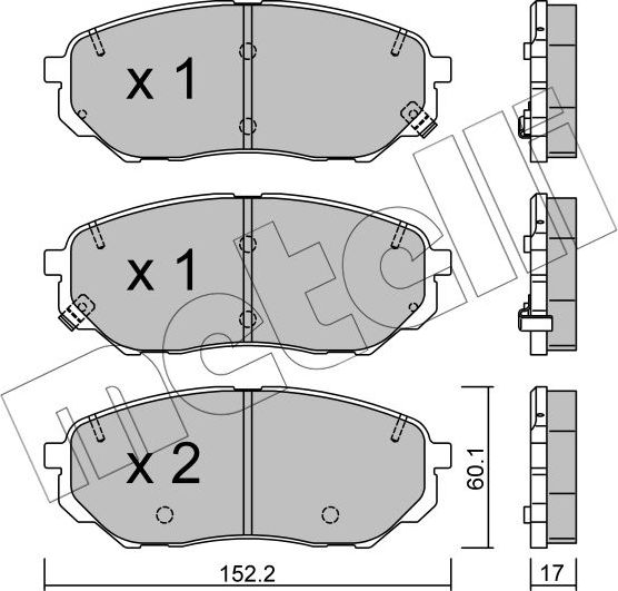 Тормозные колодки Metelli. Артикул 22-1096-0